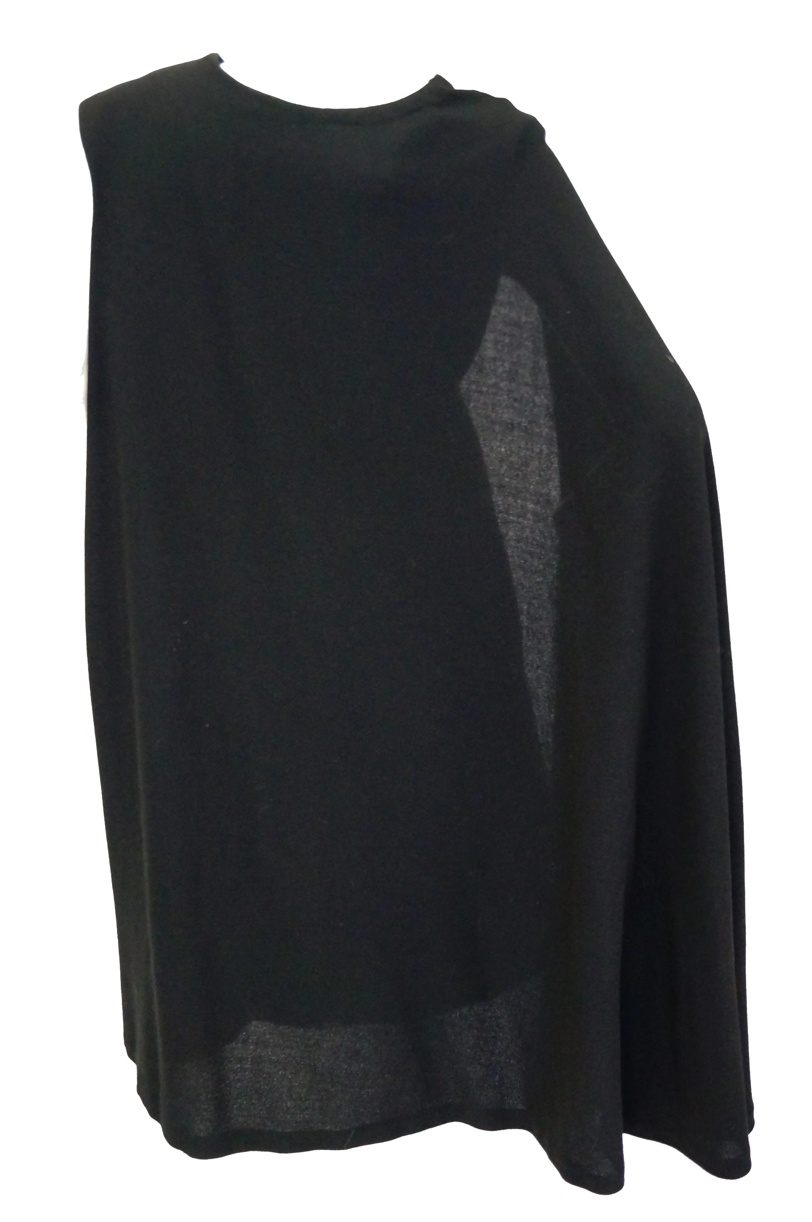 1960s Black Cape Dress