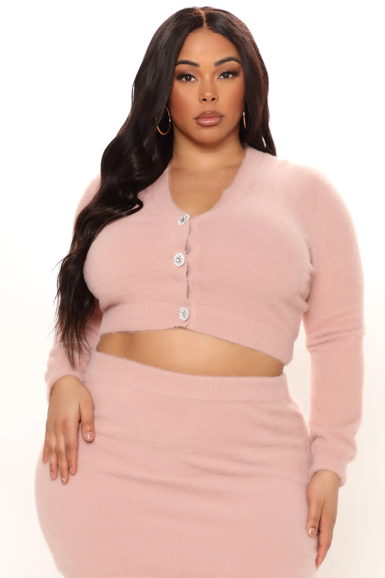 Always Flirting Sweater Skirt Set - Mauve