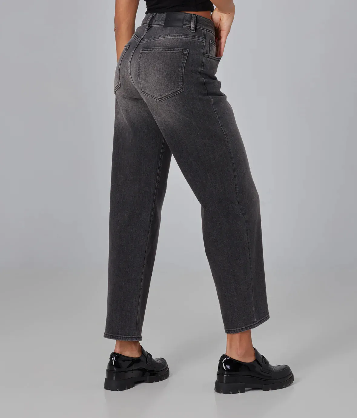 Baker High Rise Crossover Jean - Iron Ash