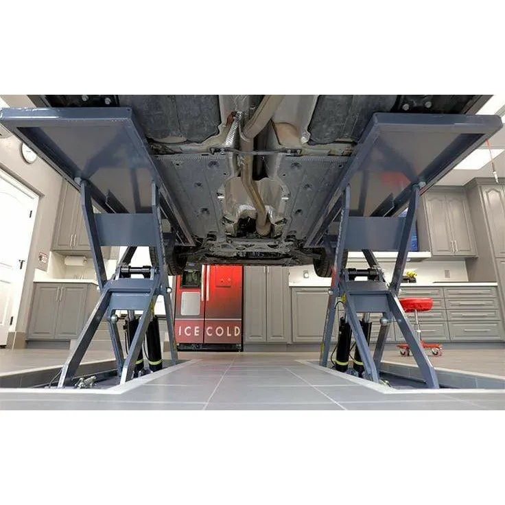 BendPak MDS-6LPF Mid-Rise Scissor Lift For Cars 6,000 Lb. Capacity, Open Center-FLUSH-MOUNT, 1-Phase - 5175227