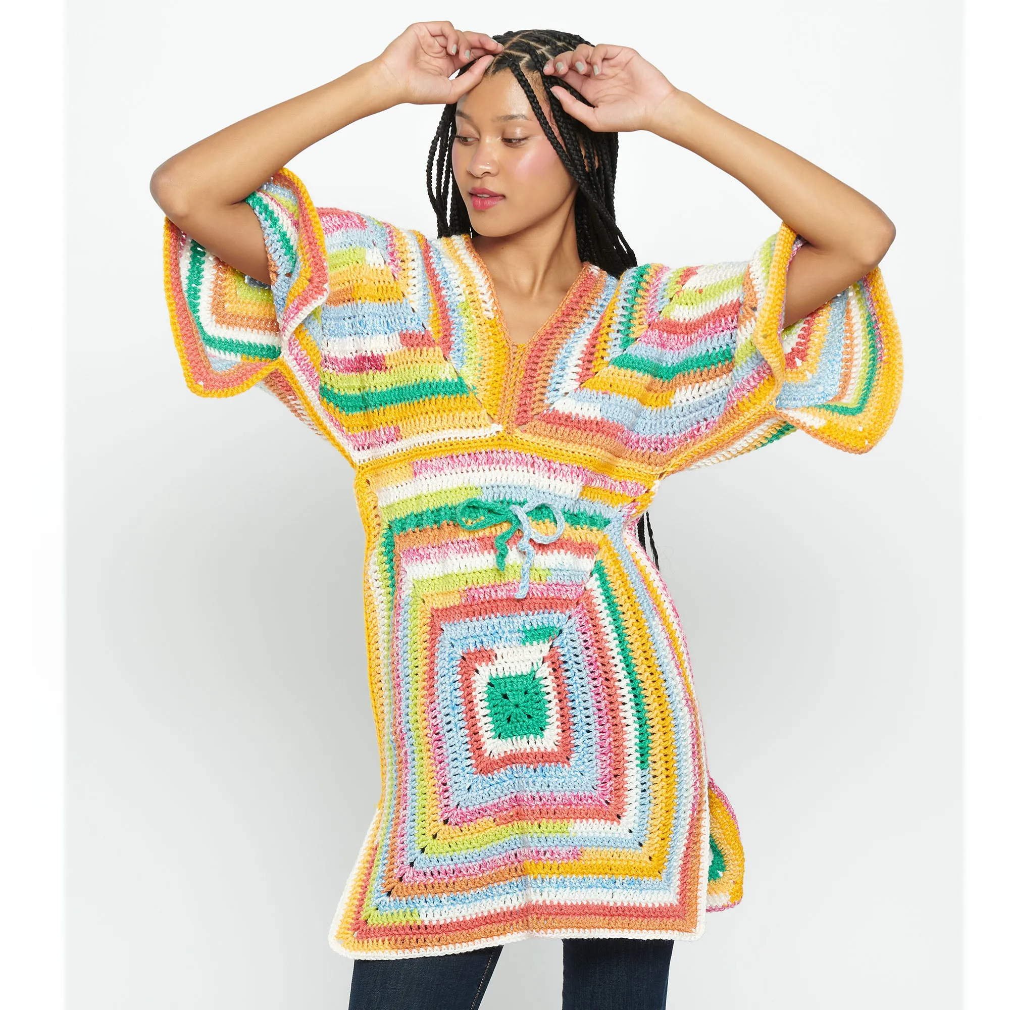 Caron Striped Crochet Top