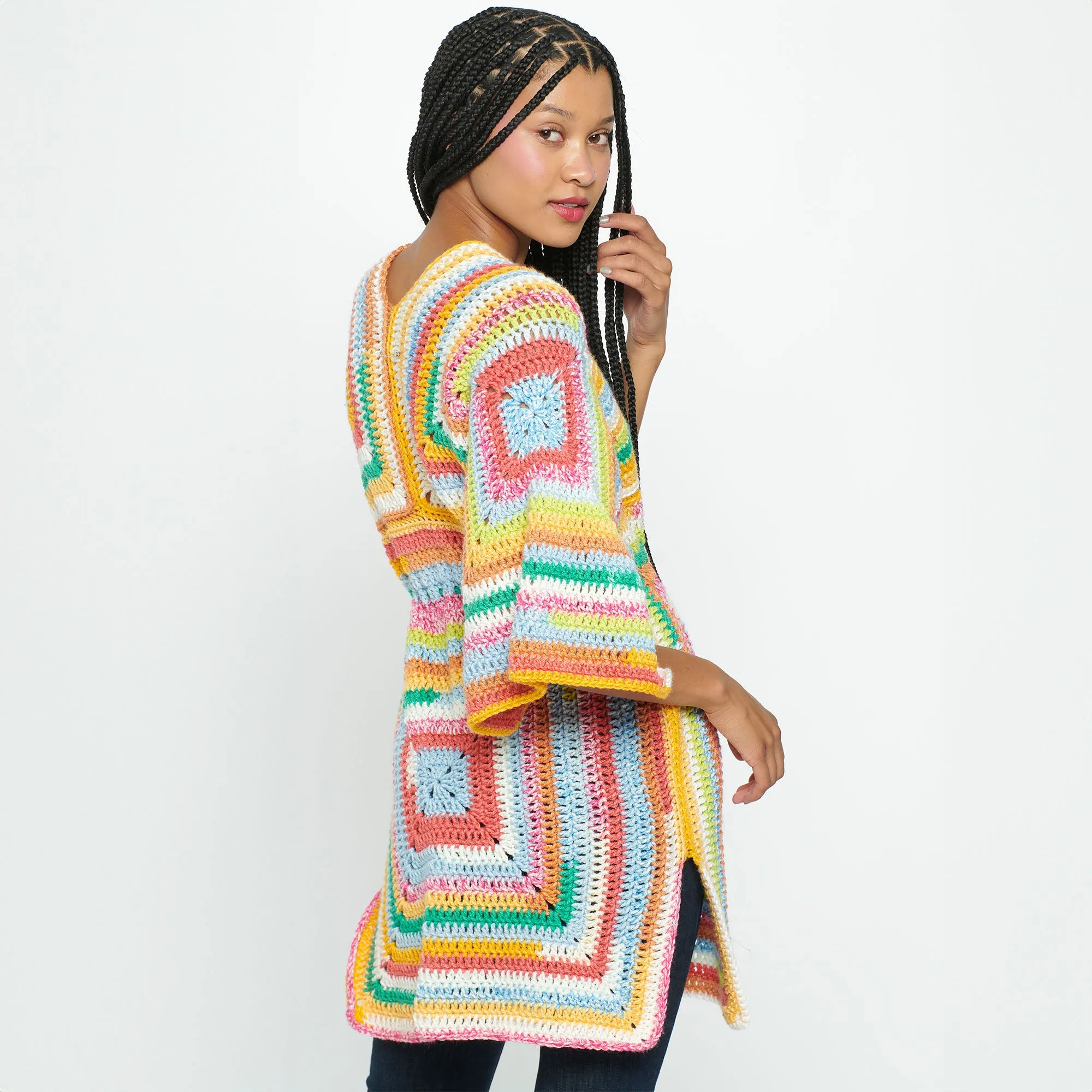 Caron Striped Crochet Top