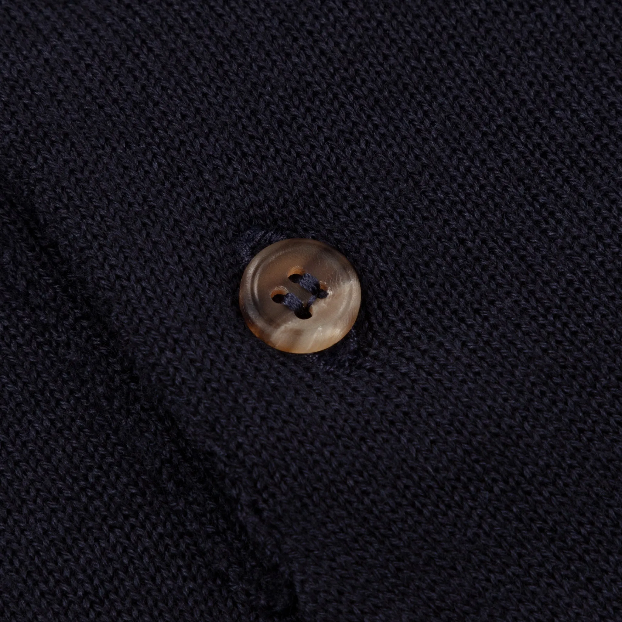 Cashmere silk tennis polo in navy