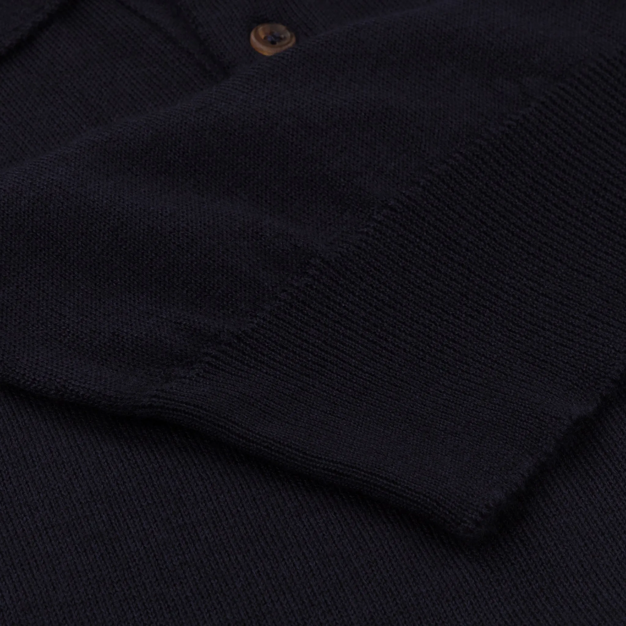 Cashmere silk tennis polo in navy