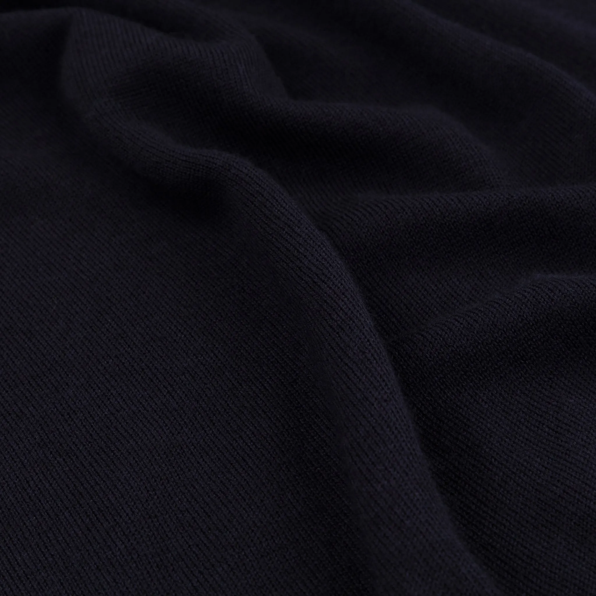 Cashmere silk tennis polo in navy