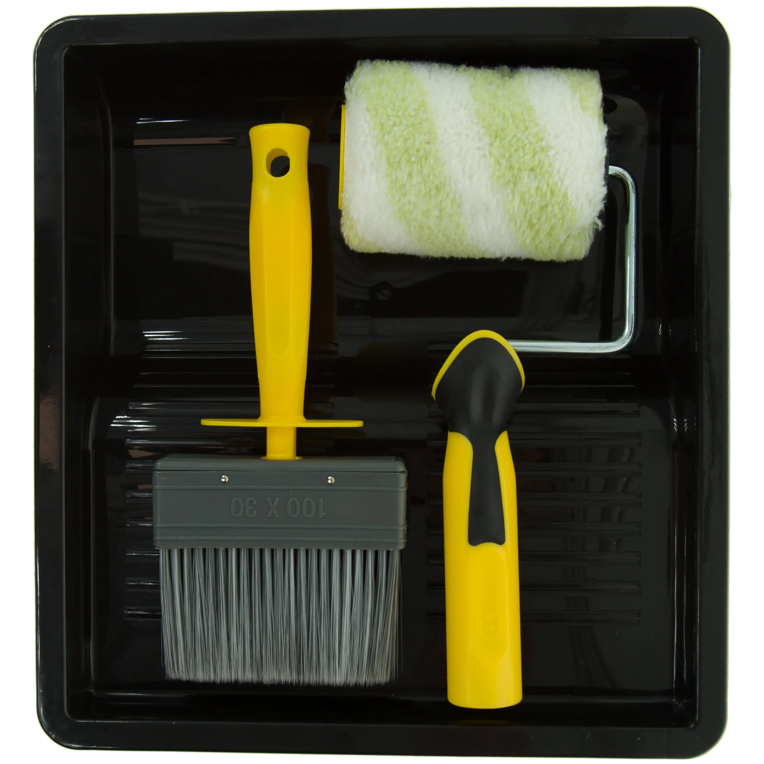 Coral Max Coat Exterior Paint Roller Kit Small with Long Pile Covers 4 inch 1.5" dia 4 piece pack set
