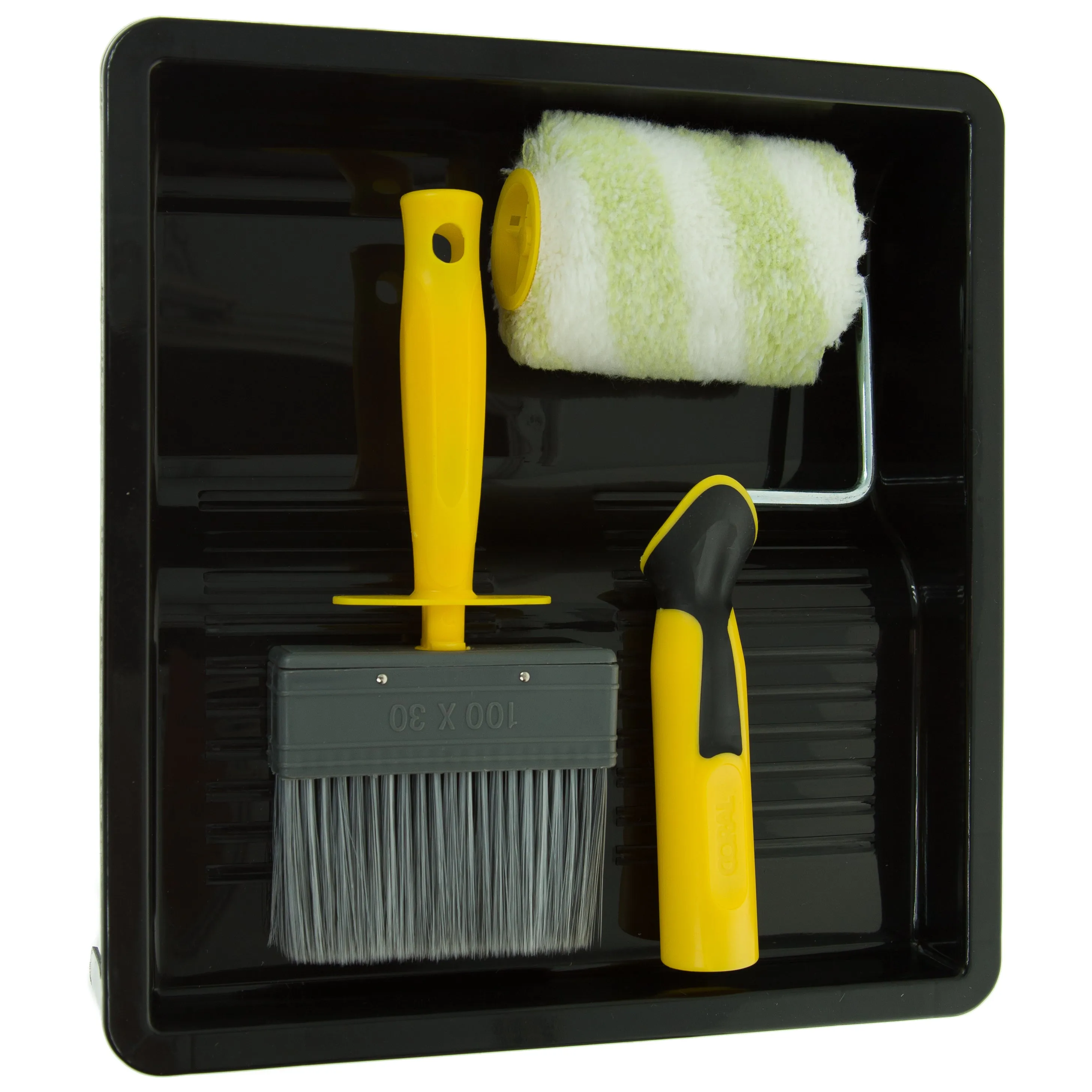 Coral Max Coat Exterior Paint Roller Kit Small with Long Pile Covers 4 inch 1.5" dia 4 piece pack set