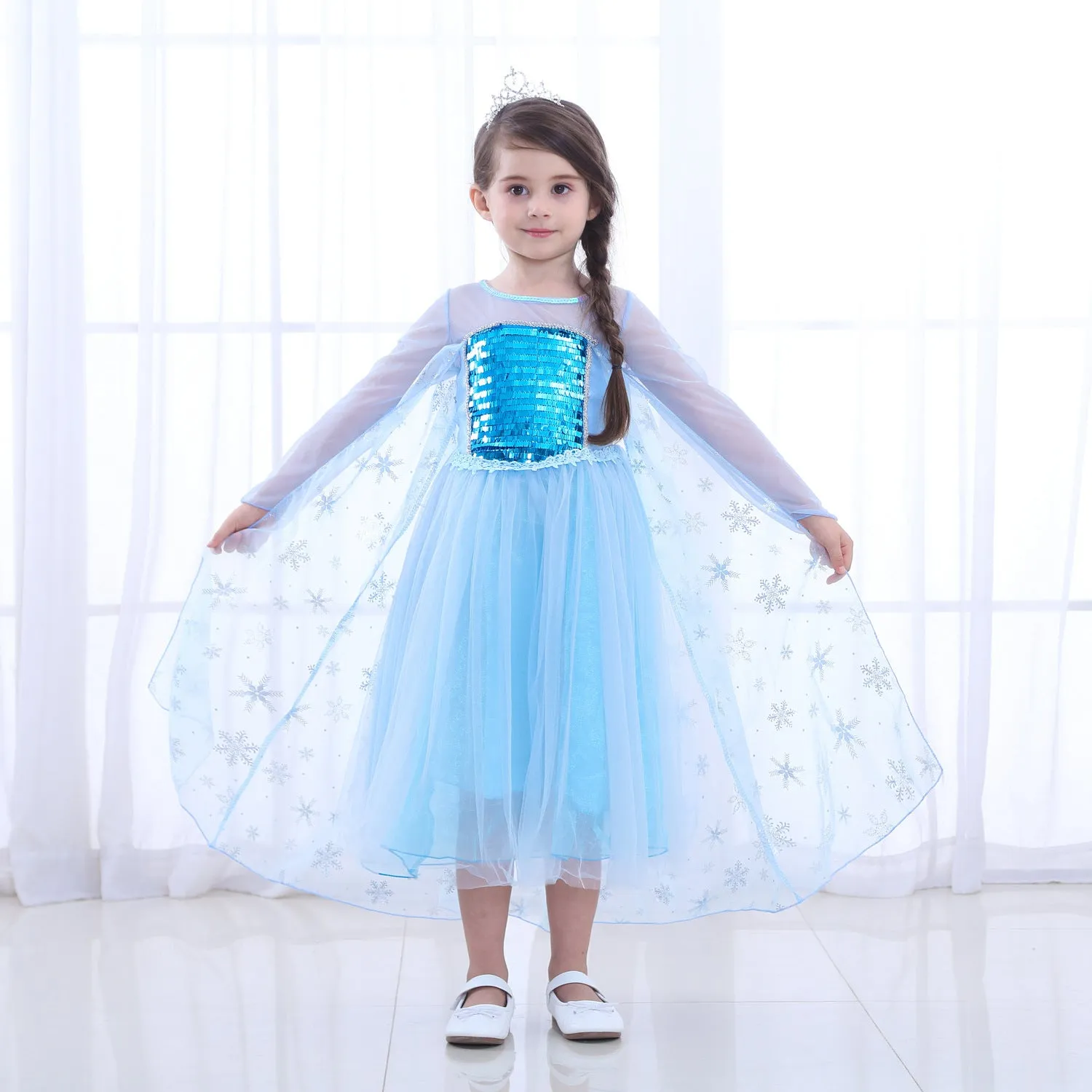 Fancydresswale Frozen Elsa Girl Princess Dress Cosplay costume