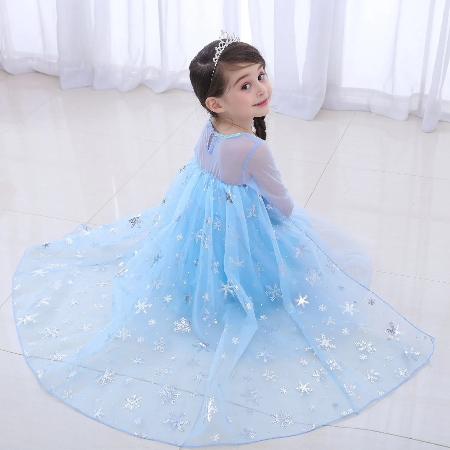 Fancydresswale Frozen Elsa Girl Princess Dress Cosplay costume