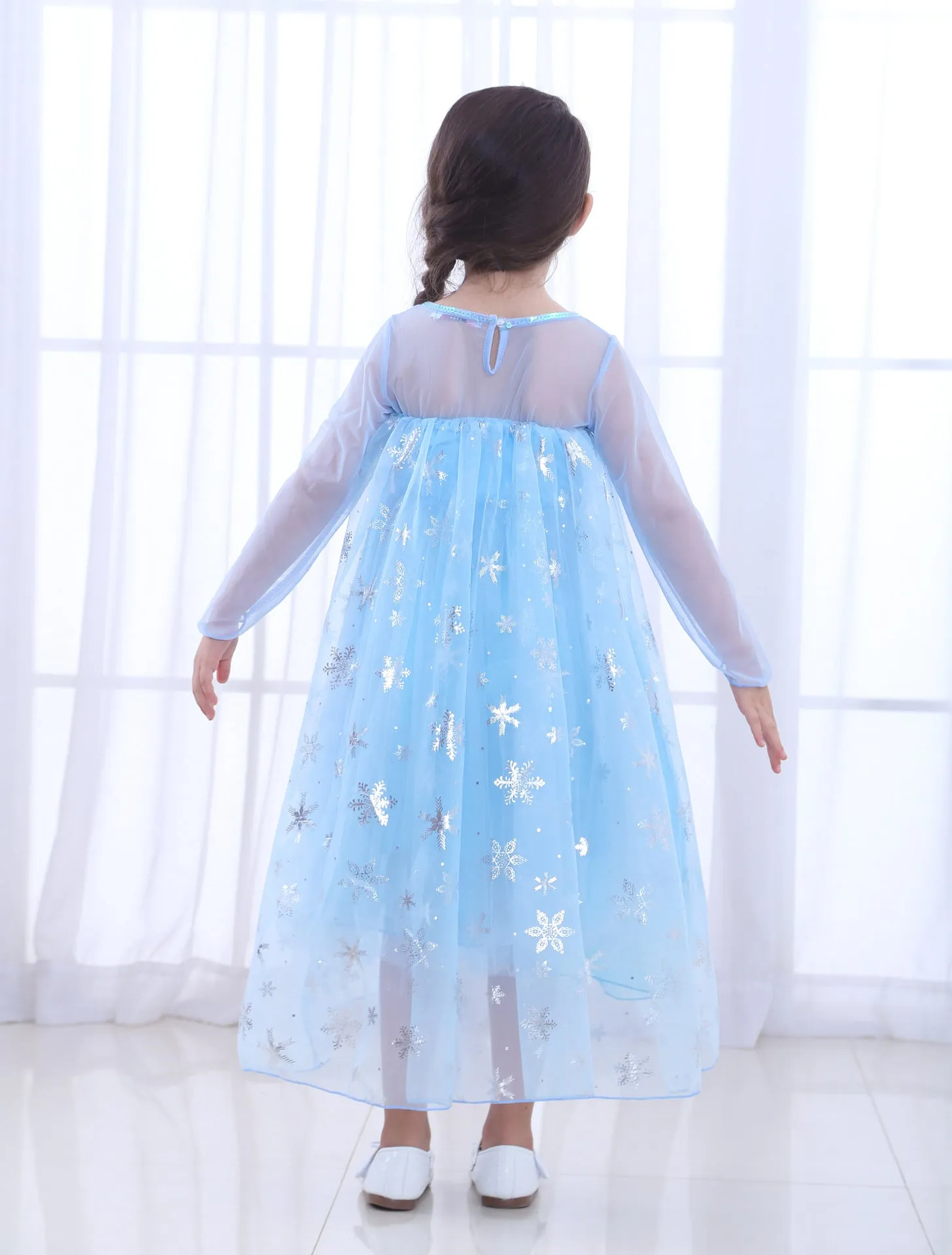 Fancydresswale Frozen Elsa Girl Princess Dress Cosplay costume