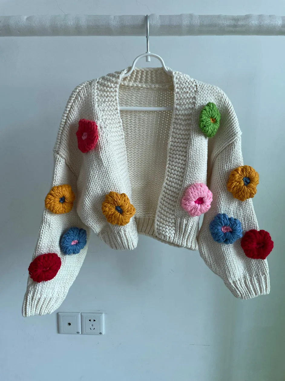 Flower Bomb | Cropped Cardigan