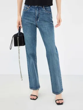 High Rise Straight Jeans