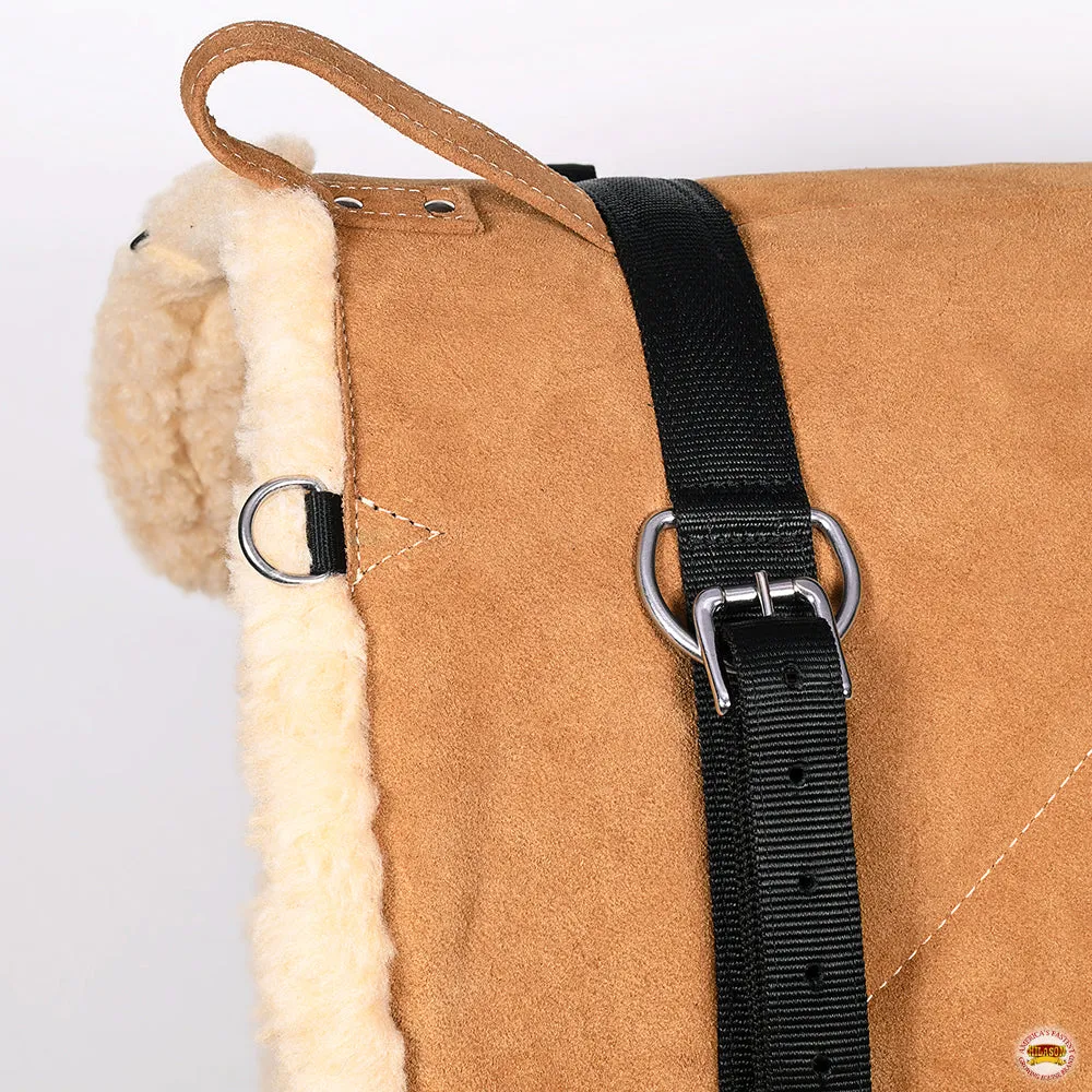Hilason Western Horse Suede Leather Bareback Pad, Breast Collar & Girth