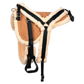 Hilason Western Horse Suede Leather Bareback Pad, Breast Collar & Girth