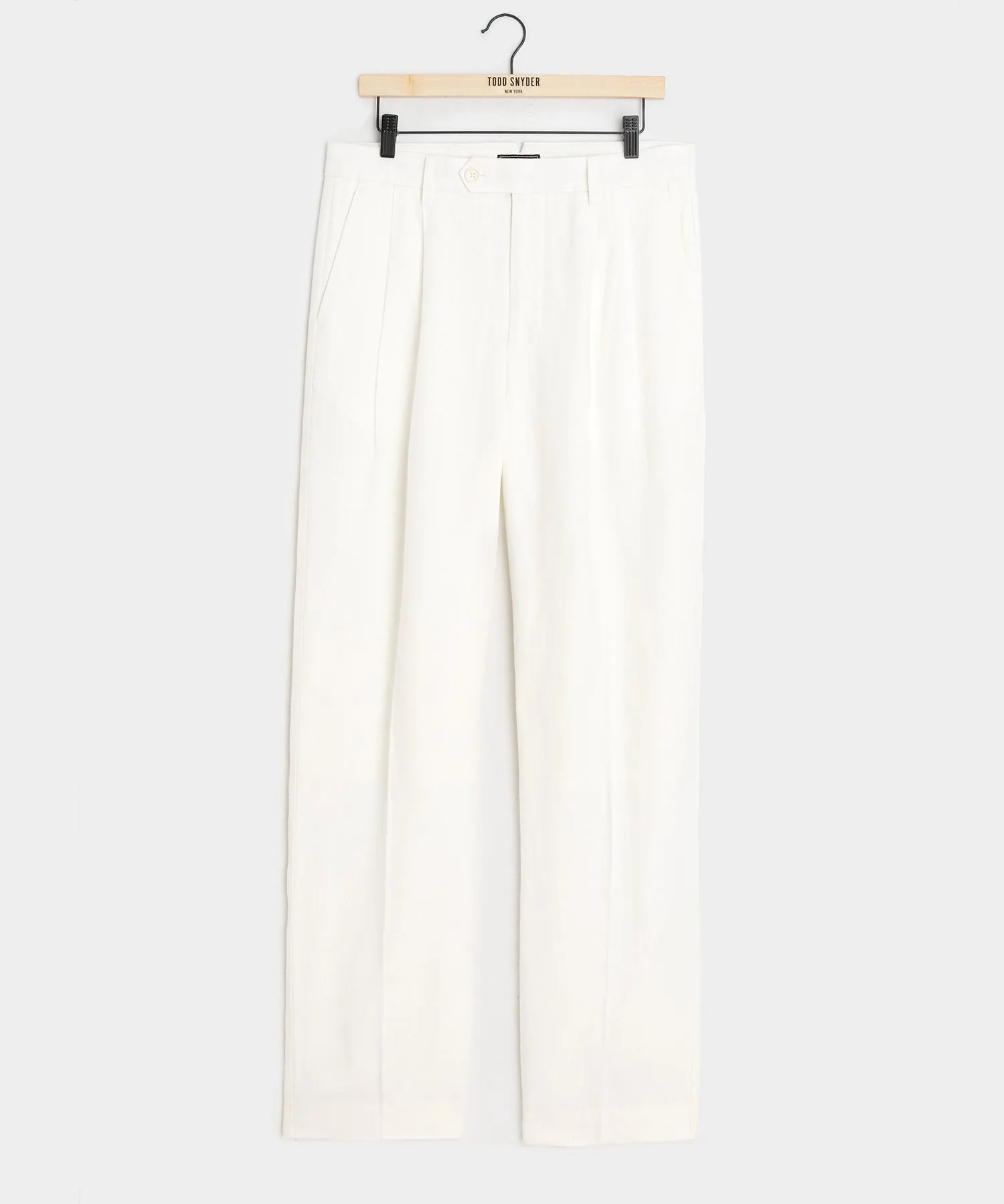 Irish Linen Wythe Trouser in White