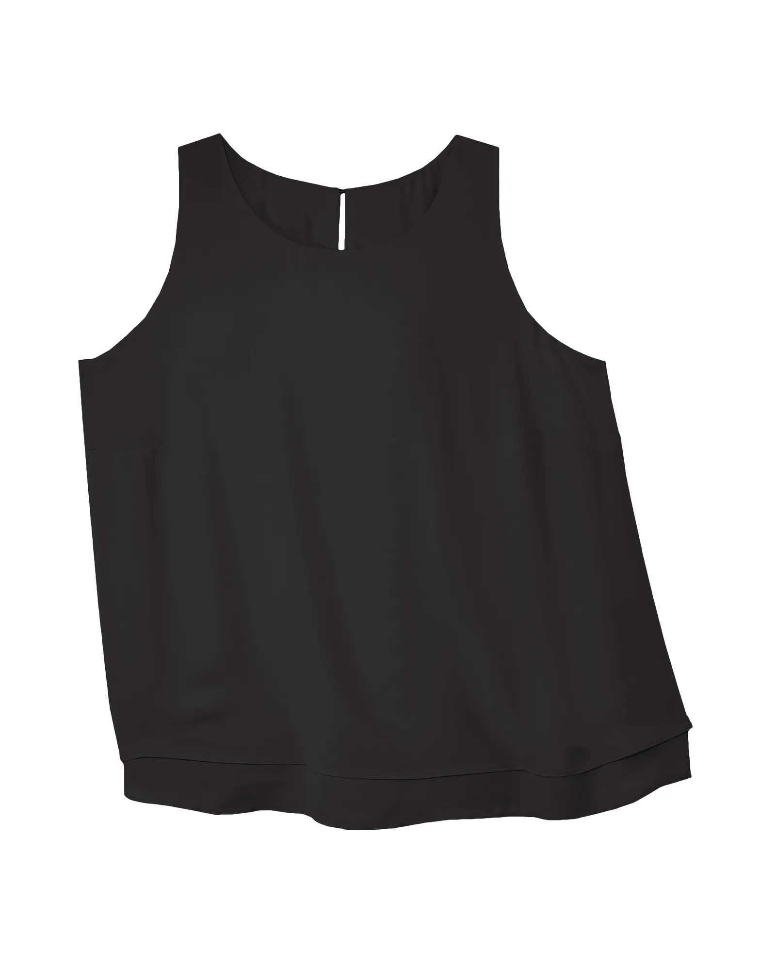 Jamie Double Layer Sleeveless Blouse | Black