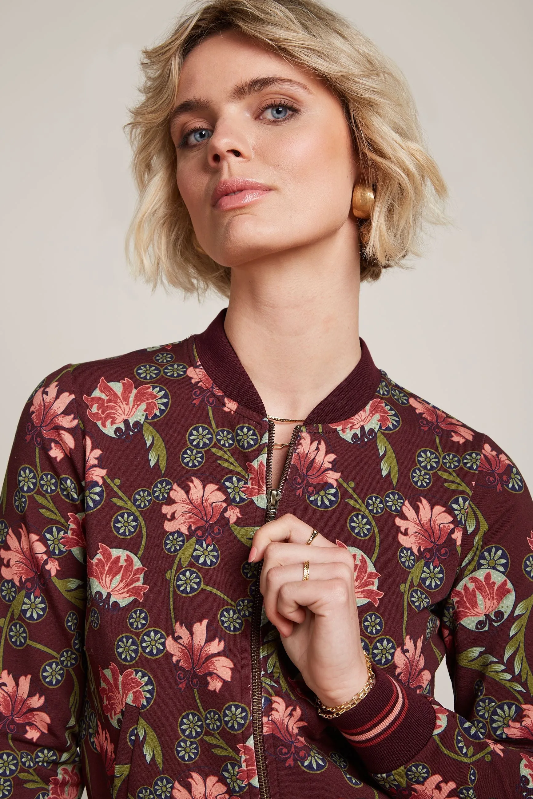 King Louie bessie jacket shanty cabernet red
