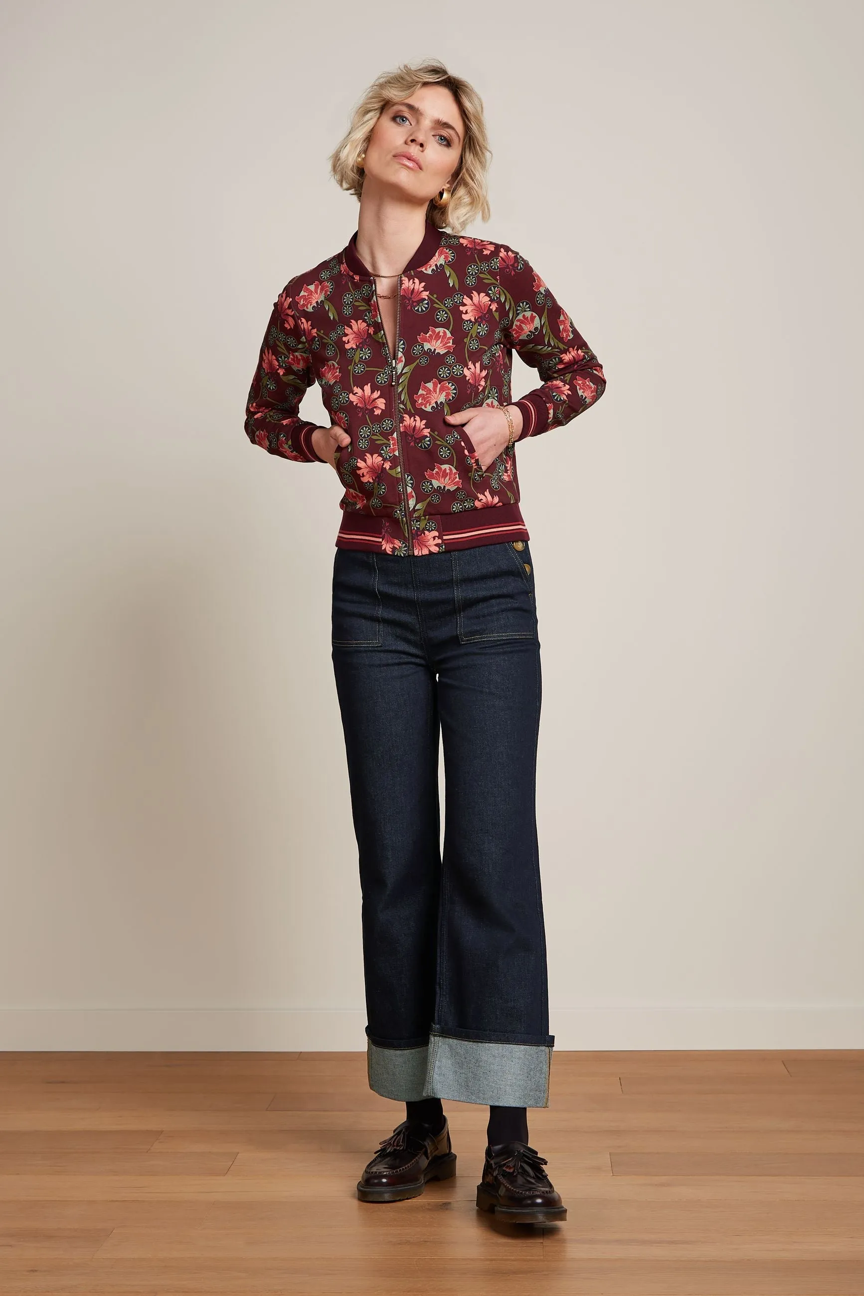 King Louie bessie jacket shanty cabernet red