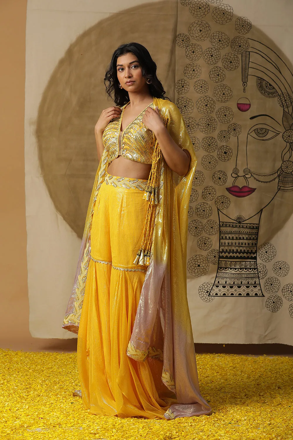 Lemon Yellow Cape Set