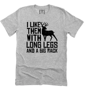 Like Long Legs Big Rack Hunting Tee, Mens Deer Hunter T-shirt Tee Shirt Unisex Novelty T-Shirt