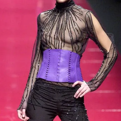 Lolita Lempicka F/W 2001 runway mesh blouse