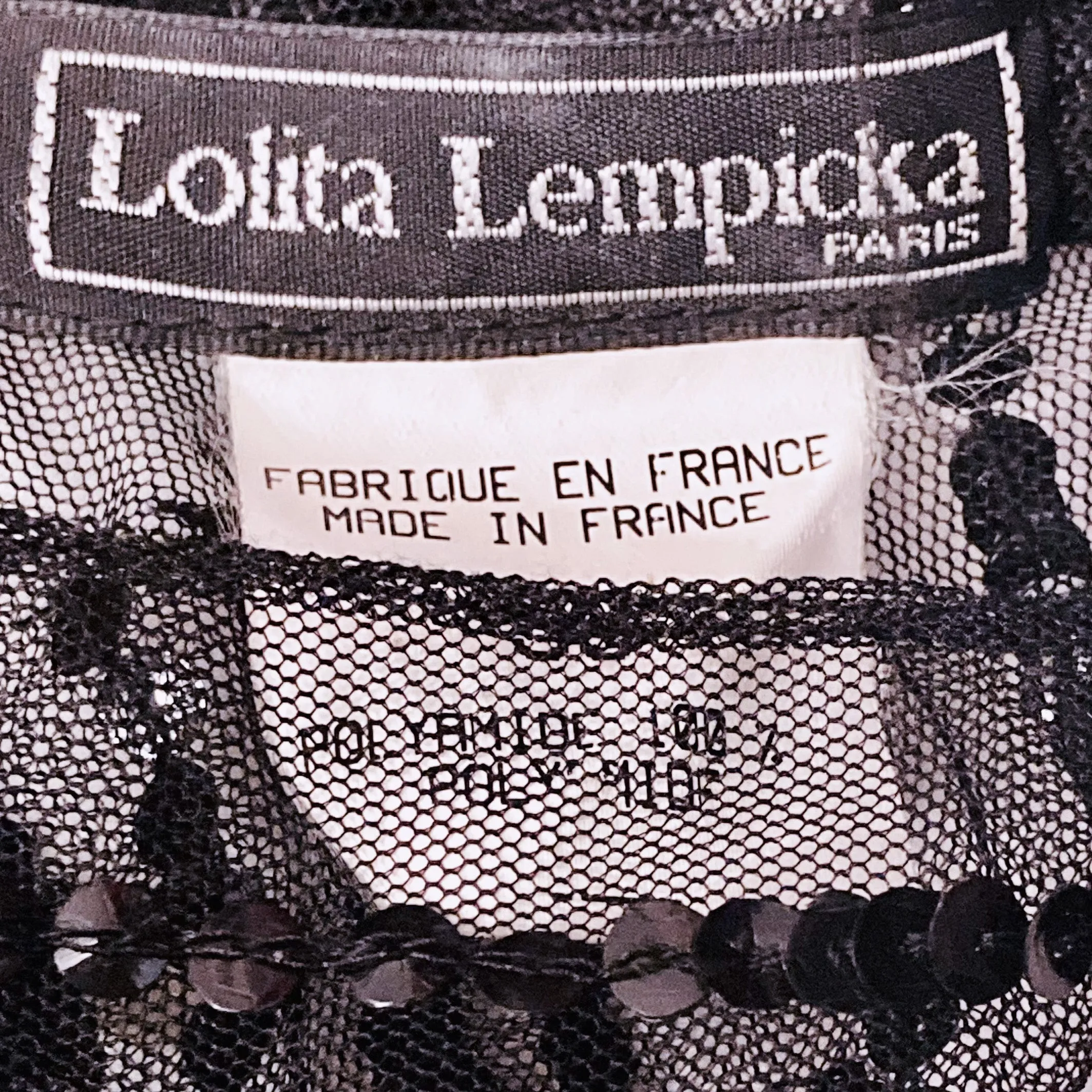 Lolita Lempicka F/W 2001 runway mesh blouse