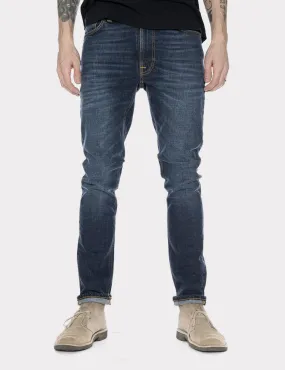 Nudie Lean Dean Jeans (Slim Tapered) - Dark Worn Navy