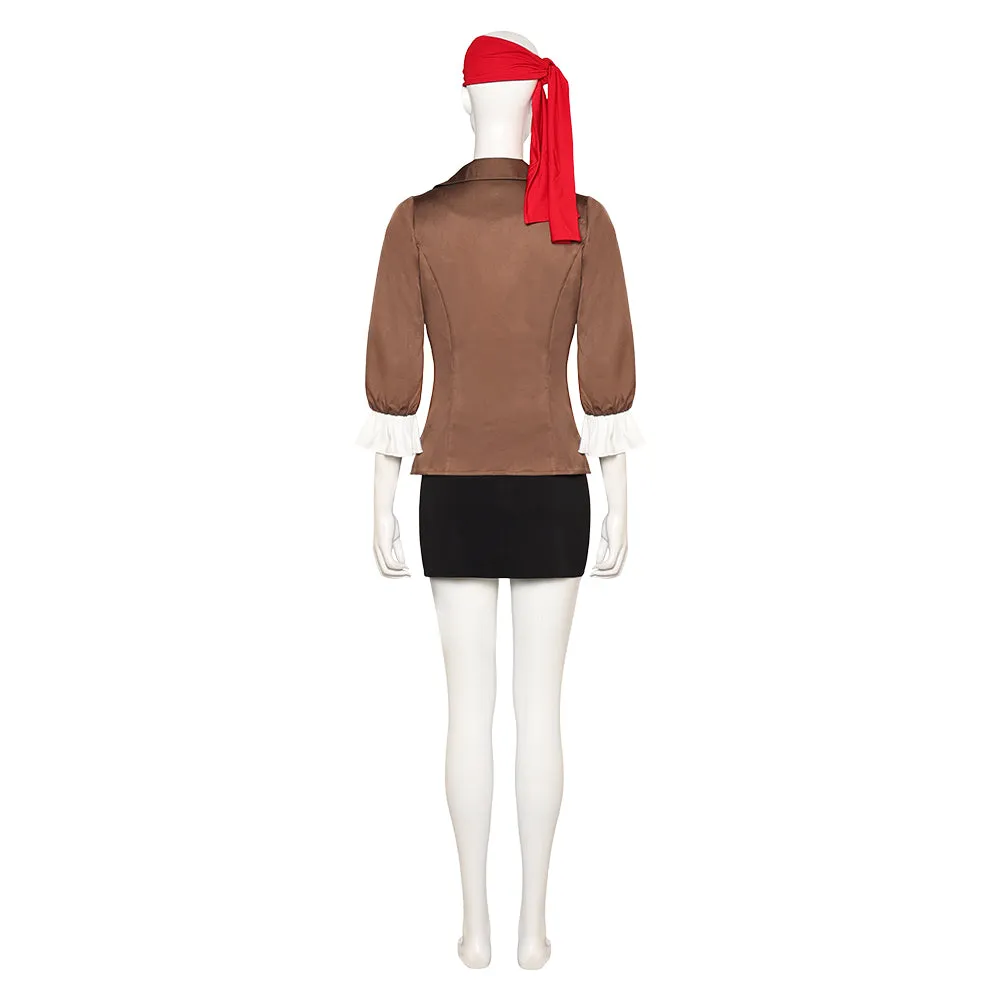 One Piece Nami Women Brown Medieval Sexy Suit Party Carnival Halloween Cosplay Costume