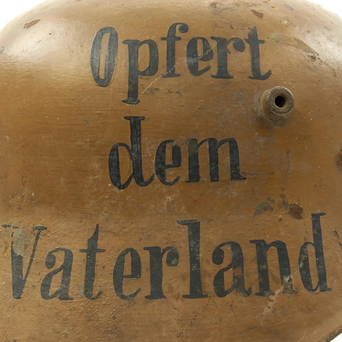Original German WWI M16 Helmet Donation Bank for The Thrid Reich