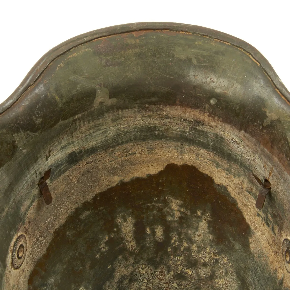 Original German WWI M16 Helmet with Original Camouflage Paint