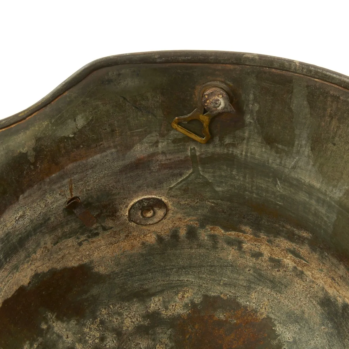 Original German WWI M16 Helmet with Original Camouflage Paint