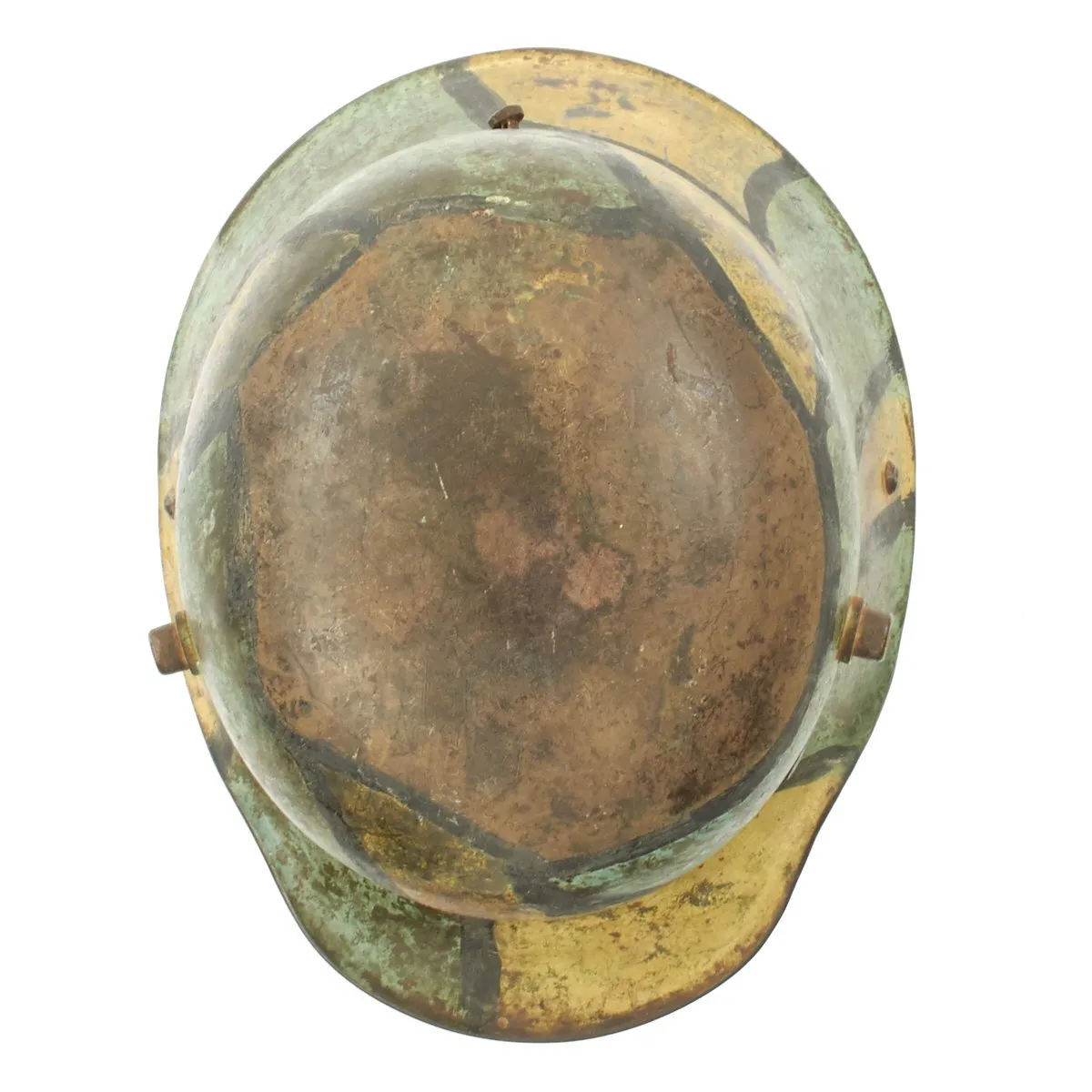 Original German WWI M16 Helmet with Original Camouflage Paint