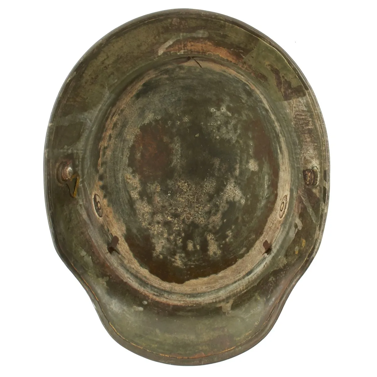 Original German WWI M16 Helmet with Original Camouflage Paint