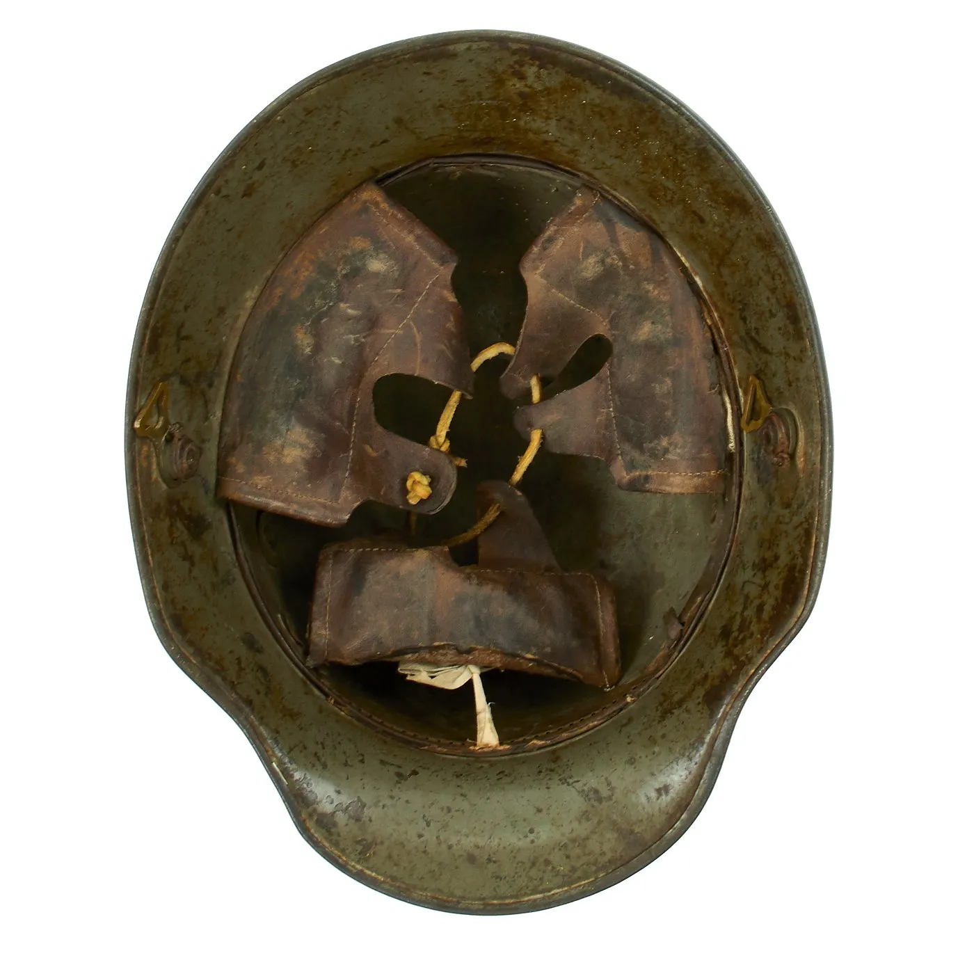 Original German WWI M16 M17 Stahlhelm Helmet with Original Camouflage Paint and Liner