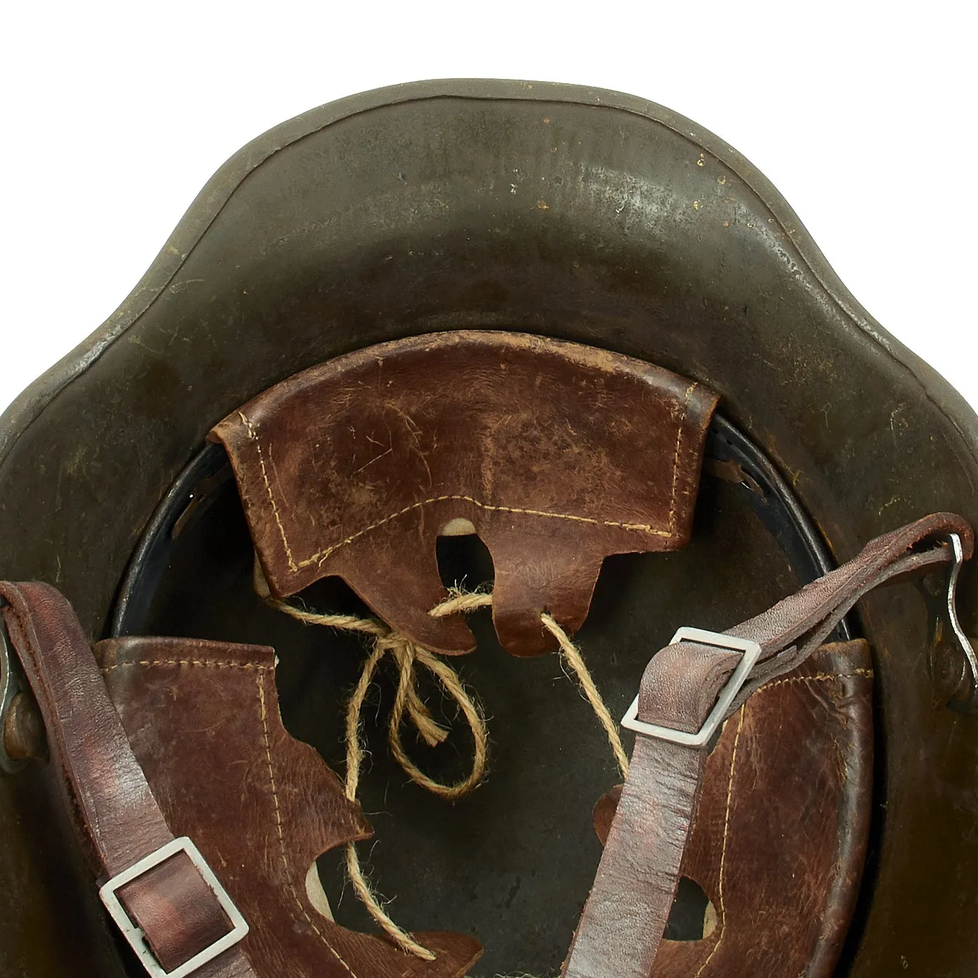 Original German WWI M16 Russian Capture Helmet with Red Star and Camouflage Paint  - Featured in Book