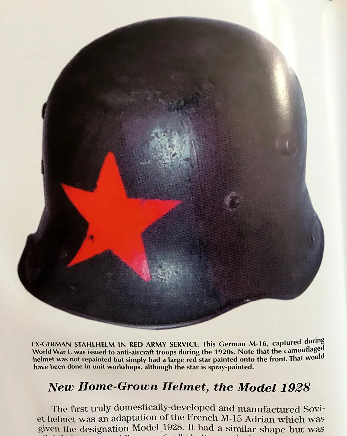 Original German WWI M16 Russian Capture Helmet with Red Star and Camouflage Paint  - Featured in Book