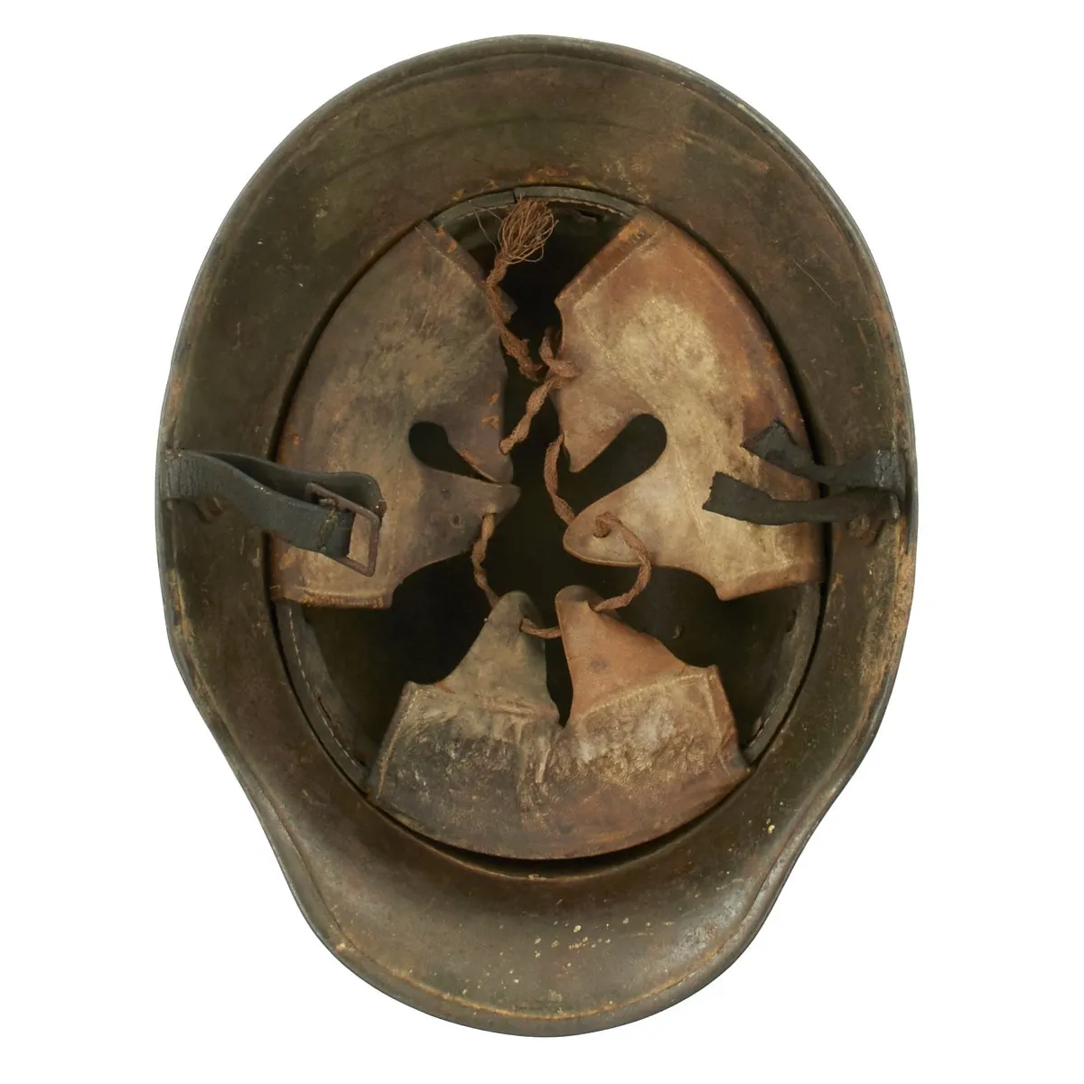 Original German WWI M16 Stahlhelm Helmet with Original Camouflage Paint and Liner