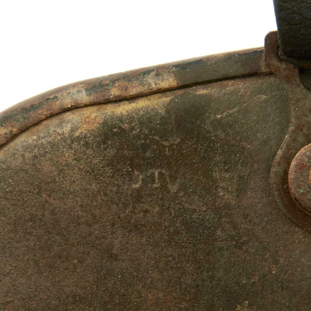 Original German WWI M16 Stahlhelm Helmet with Original Camouflage Paint and Liner