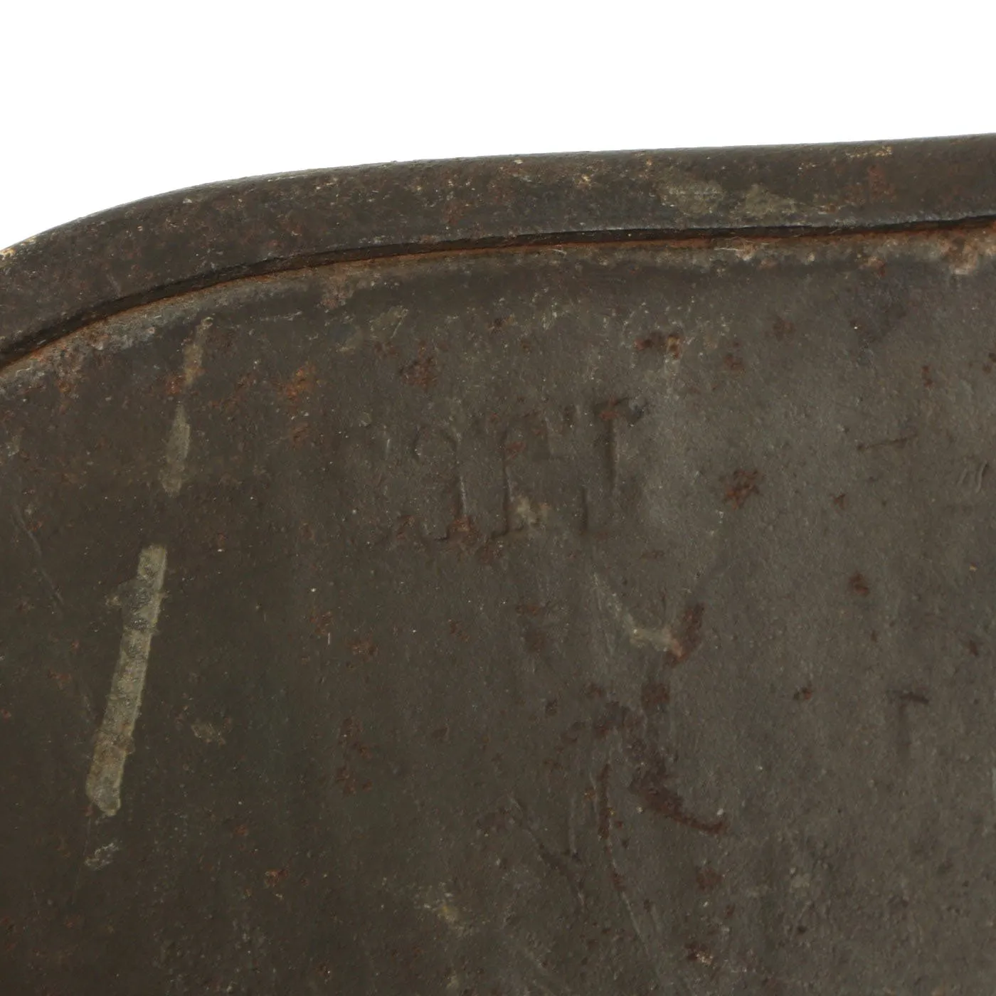Original Imperial German WWI M16 Stahlhelm Helmet Shell with Museum Label - marked T.J.68