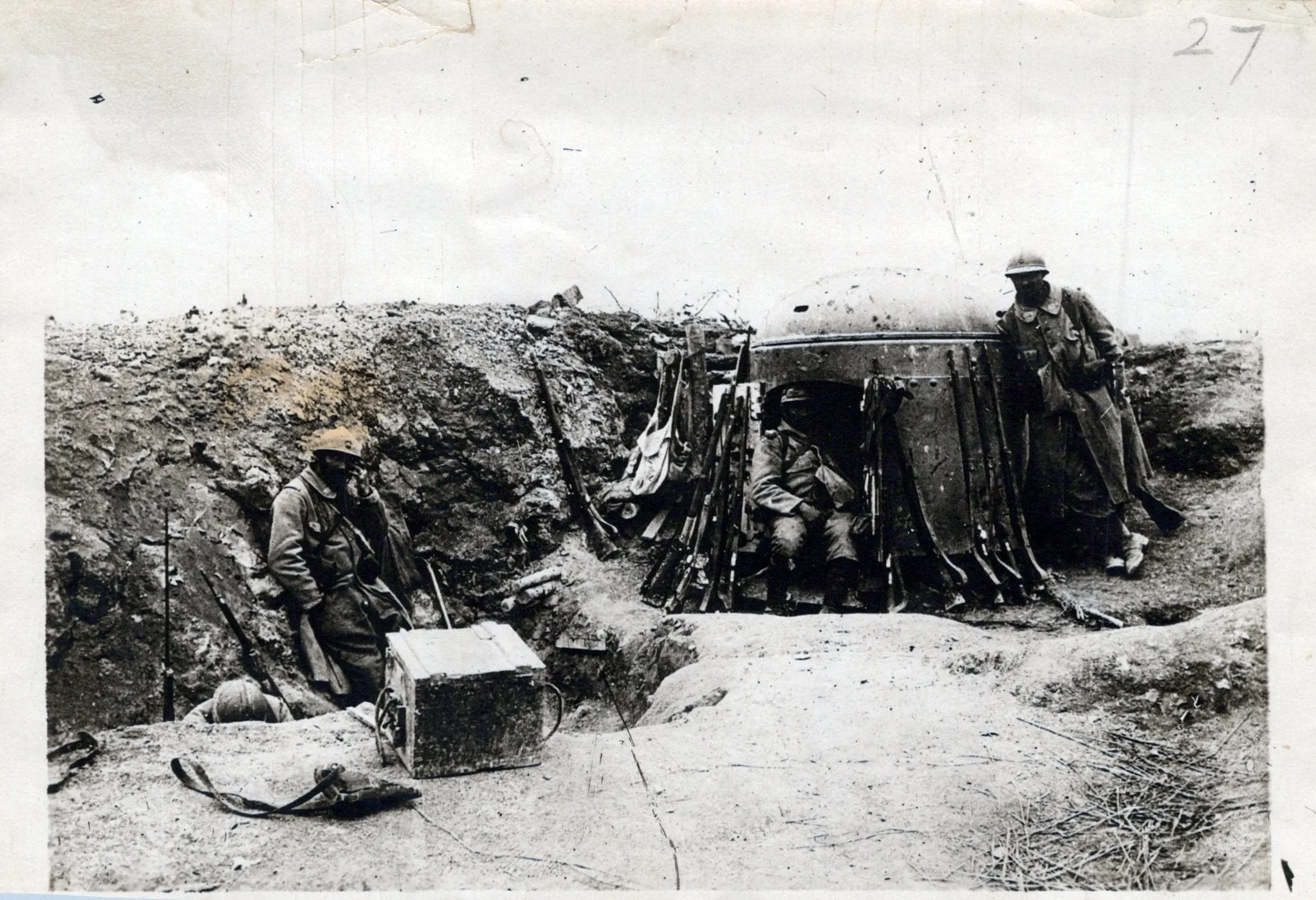 Original U.S. WWI Western Front Trench Warfare Photograph Collection (66 total) with Indexed List