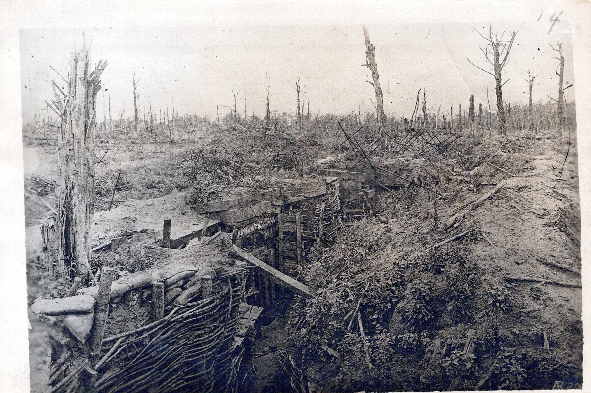 Original U.S. WWI Western Front Trench Warfare Photograph Collection (66 total) with Indexed List