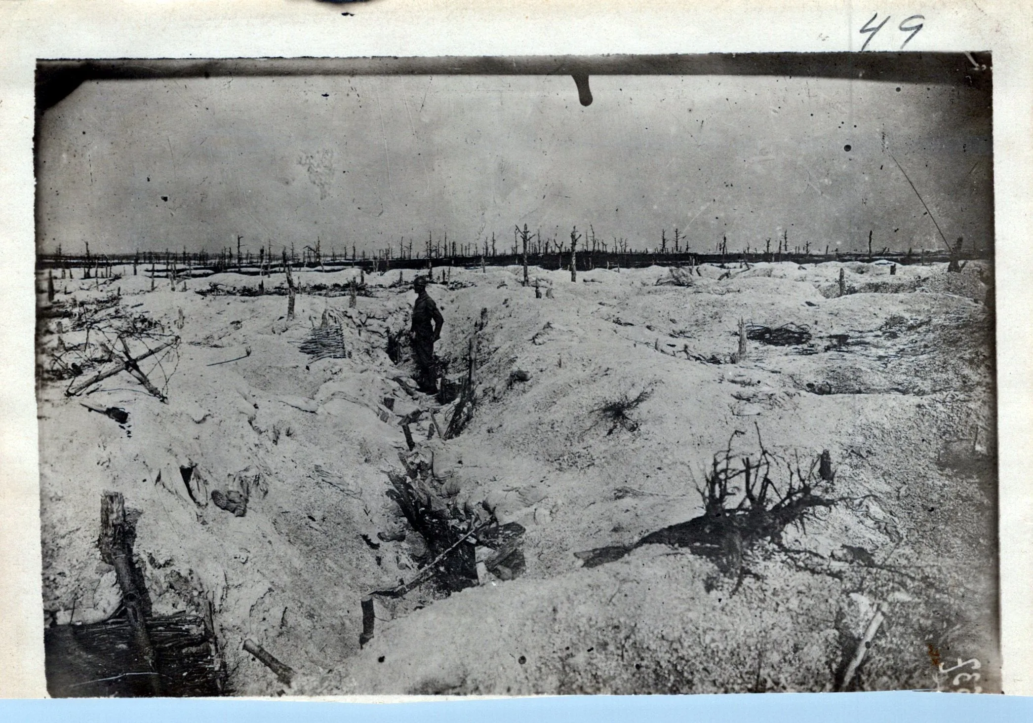 Original U.S. WWI Western Front Trench Warfare Photograph Collection (66 total) with Indexed List