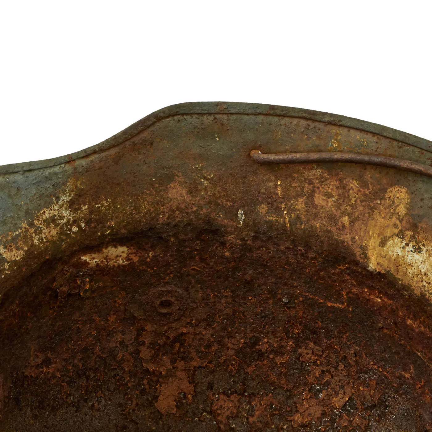Original WWI Imperial German M-16 Helmet Stahlhelm Made into Trench Art Coal Scuttle