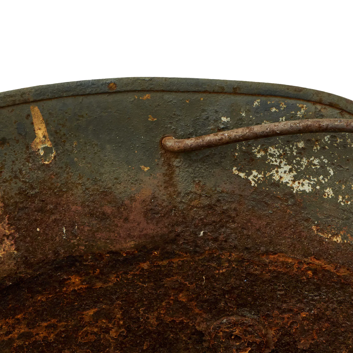Original WWI Imperial German M-16 Helmet Stahlhelm Made into Trench Art Coal Scuttle