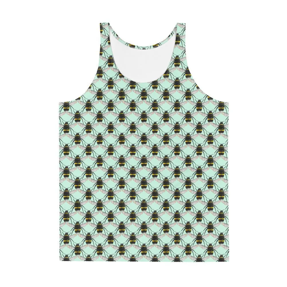 Polka Bees Unisex Tank Top by Robert Bowen