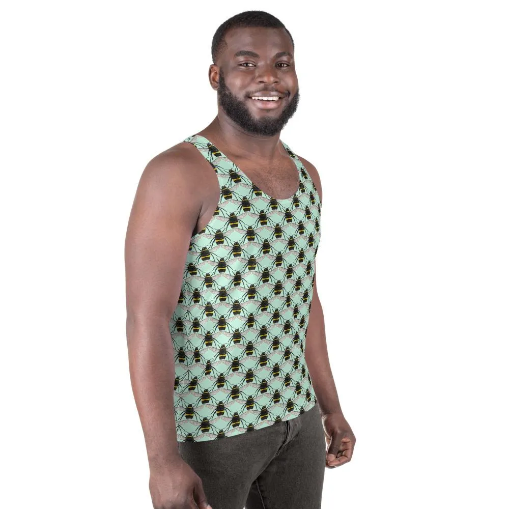Polka Bees Unisex Tank Top by Robert Bowen
