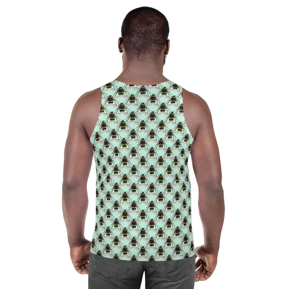 Polka Bees Unisex Tank Top by Robert Bowen