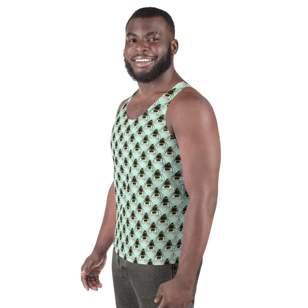 Polka Bees Unisex Tank Top by Robert Bowen
