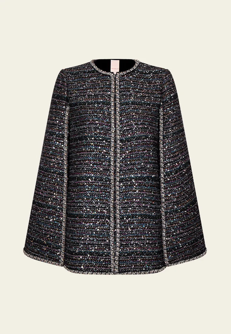 Prestige Embellished Stripped Cape