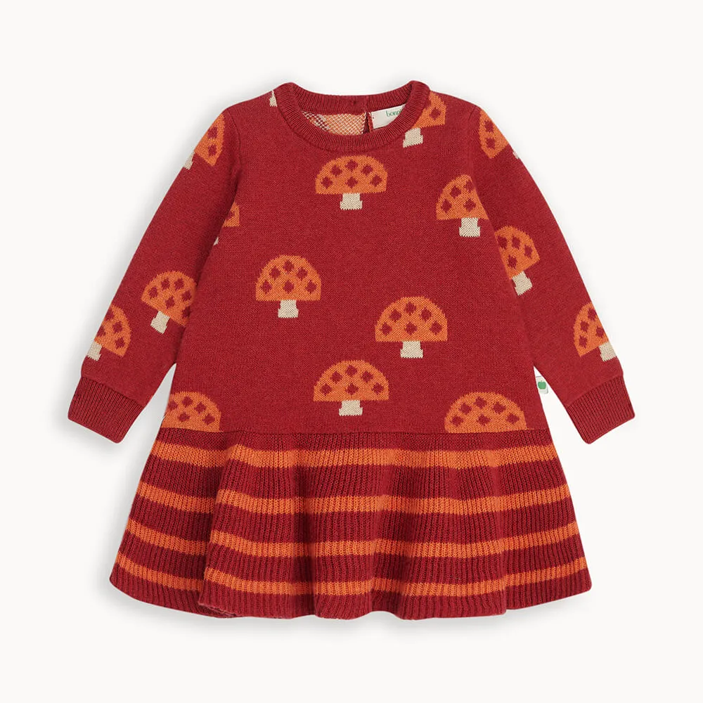 Sage - Rusty Mushroom Knit Dress